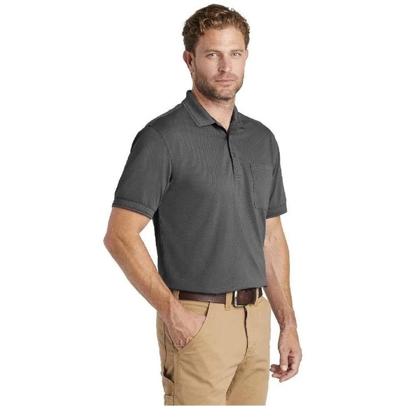 Cornerstone charcoal snag proof polyester pocket polo men’s size XL - Picture 3 of 5